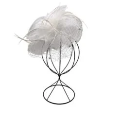 Bibi De Cérémonie à Voilette En Grosse Fleur Avec Plumes -Accessoires De Mode pdtimg 4921429hd