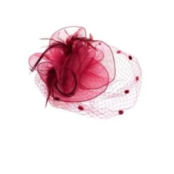 Bibi De Cérémonie à Voilette En Grosse Fleur Avec Plumes -Accessoires De Mode pdtimg 4921430hd