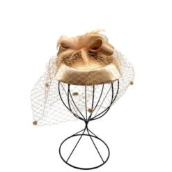 Chapeau Bibi De Cérémonie Décoré D’une Fleur Et Voilette -Accessoires De Mode pdtimg 4921449hd
