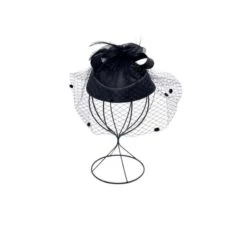 Chapeau Bibi De Cérémonie Décoré D’une Fleur Et Voilette -Accessoires De Mode pdtimg 4921461hd