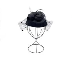 Chapeau Bibi De Cérémonie Décoré D’une Fleur Et Voilette -Accessoires De Mode pdtimg 4921462hd