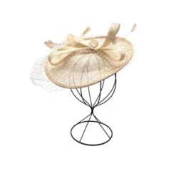 Bibi De Cérémonie à Noeuds Avec Voilette Et Des Plumes -Accessoires De Mode pdtimg 4921493hd