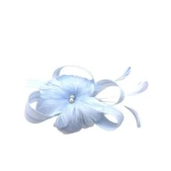 Bibi De Cérémonie à Fleur En Plumes Avec Perles Au Cœur Coloris Au Choix -Accessoires De Mode pdtimg 4921680hd