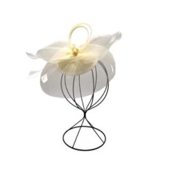 Bibi De Cérémonie à Voilette Avec Plumes Sur Base Ronde Coloris MIX -Accessoires De Mode pdtimg 4921842hd