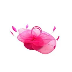 Bibi De Cérémonie à Voilette Avec Plumes Sur Base Ronde Coloris MIX -Accessoires De Mode pdtimg 4921844hd