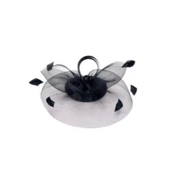 Bibi De Cérémonie à Voilette Avec Plumes Sur Base Ronde Coloris MIX -Accessoires De Mode pdtimg 4921846hd