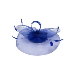 Bibi De Cérémonie à Voilette Avec Plumes Sur Base Ronde Coloris MIX -Accessoires De Mode pdtimg 4921852hd