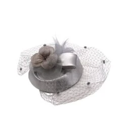 Chapeau Bibi De Cérémonie Décoré D’une Fleur Et Voilette Coloris MIX -Accessoires De Mode pdtimg 4921896hd