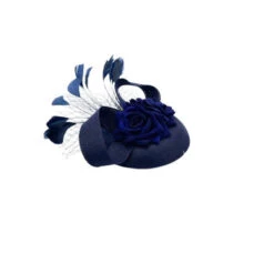 Bibi De Cérémonie Motif Fleur Rose Avec Ruban Et Plumes Coloris MIX -Accessoires De Mode pdtimg 4921919hd