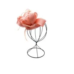 Bibi De Cérémonie Base Ronde En Sisal à Rubans Et Plumes Coloris MIX -Accessoires De Mode pdtimg 4921946hd