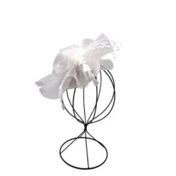 Bibi De Cérémonie En Voilage Avec Fleurs Et Finition Plumes Coloris MIX -Accessoires De Mode pdtimg 4921978hd