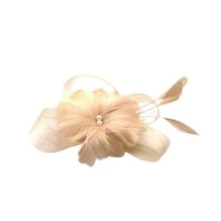 Bibi De Cérémonie à Fleur En Plumes Avec Perles Au Cœur Coloris MIX -Accessoires De Mode pdtimg 4922011hd