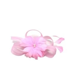 Bibi De Cérémonie à Fleur En Plumes Avec Perles Au Cœur Coloris MIX -Accessoires De Mode pdtimg 4922014hd