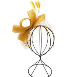 Bibi De Cérémonie En Ruban Nœud Avec Voilage Et Plumes Coloris MIX -Accessoires De Mode pdtimg 4922017hd