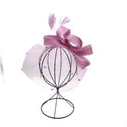 Bibi De Cérémonie En Ruban Nœud Avec Voilage Et Plumes Coloris MIX -Accessoires De Mode pdtimg 4922019hd