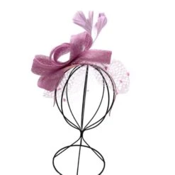 Bibi De Cérémonie En Ruban Nœud Avec Voilage Et Plumes Coloris MIX -Accessoires De Mode pdtimg 4922020hd