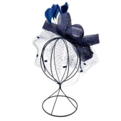 Bibi De Cérémonie En Ruban Nœud Avec Voilage Et Plumes Coloris MIX -Accessoires De Mode pdtimg 4922021hd