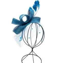 Bibi De Cérémonie En Ruban Nœud Avec Voilage Et Plumes Coloris MIX -Accessoires De Mode pdtimg 4922026hd