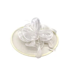 Bibi De Cérémonie Enjolivé D’une Grande Fleur Et Plumes Coloris MIX -Accessoires De Mode pdtimg 4922052hd