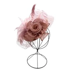 Bibi De Cérémonie Avec Fleur à Voilette Et Détail Plumes -Accessoires De Mode pdtimg 4922340hd