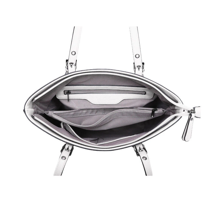 Sac Cabas En Simili Effet Lisse Zippé Avec Anses Réglables 7 Sac Cabas En Simili Effet Lisse Zippé Avec Anses Réglables – Image 5