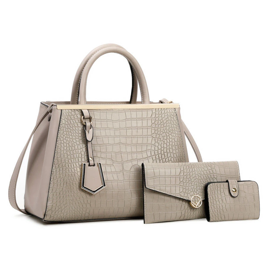 Lot De 3 Pièces De Sac A Main En Cuir PU Motif Croco, Sac Cabas, Pochette De Soirée, Porte-monnaie 20 Lot De 3 Pièces De Sac A Main En Cuir PU Motif Croco, Sac Cabas, Pochette De Soirée, Porte-monnaie – Image 18