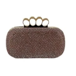 Pochette Soirée Recouverte Strass à Passants 4 Bagues -Accessoires De Mode pdtimg 4925688hd