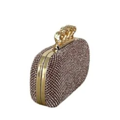 Pochette Soirée Recouverte Strass à Passants 4 Bagues -Accessoires De Mode pdtimg 4925689hd