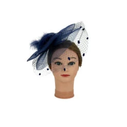 Chapeau De Cérémonie Orné De Fleur, Voilette Et Plumes -Accessoires De Mode pdtimg 4925783hd