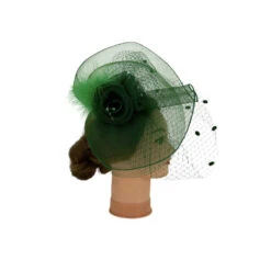 Chapeau De Cérémonie Orné De Fleur, Voilette Et Plumes -Accessoires De Mode pdtimg 4925788hd