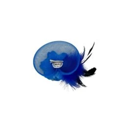 Chapeau Cérémonie Plumes Et Fleur Avec Centre En Strass -Accessoires De Mode pdtimg 4925804hd
