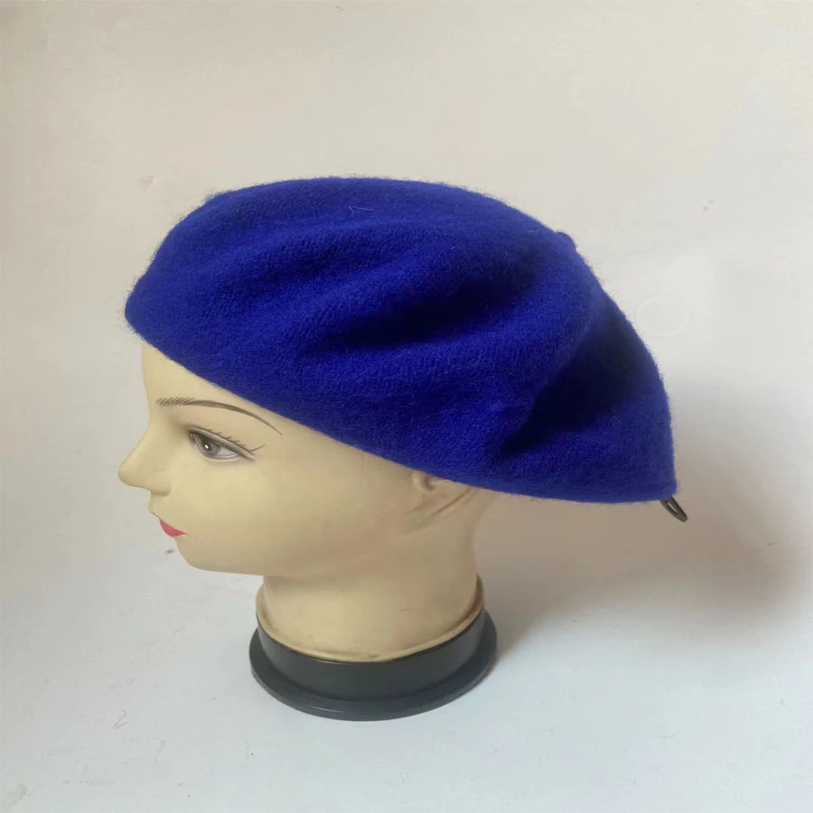 Béret Tricoté En Laine Acrylique Uni 6 Béret Tricoté En Laine Acrylique Uni – Image 4