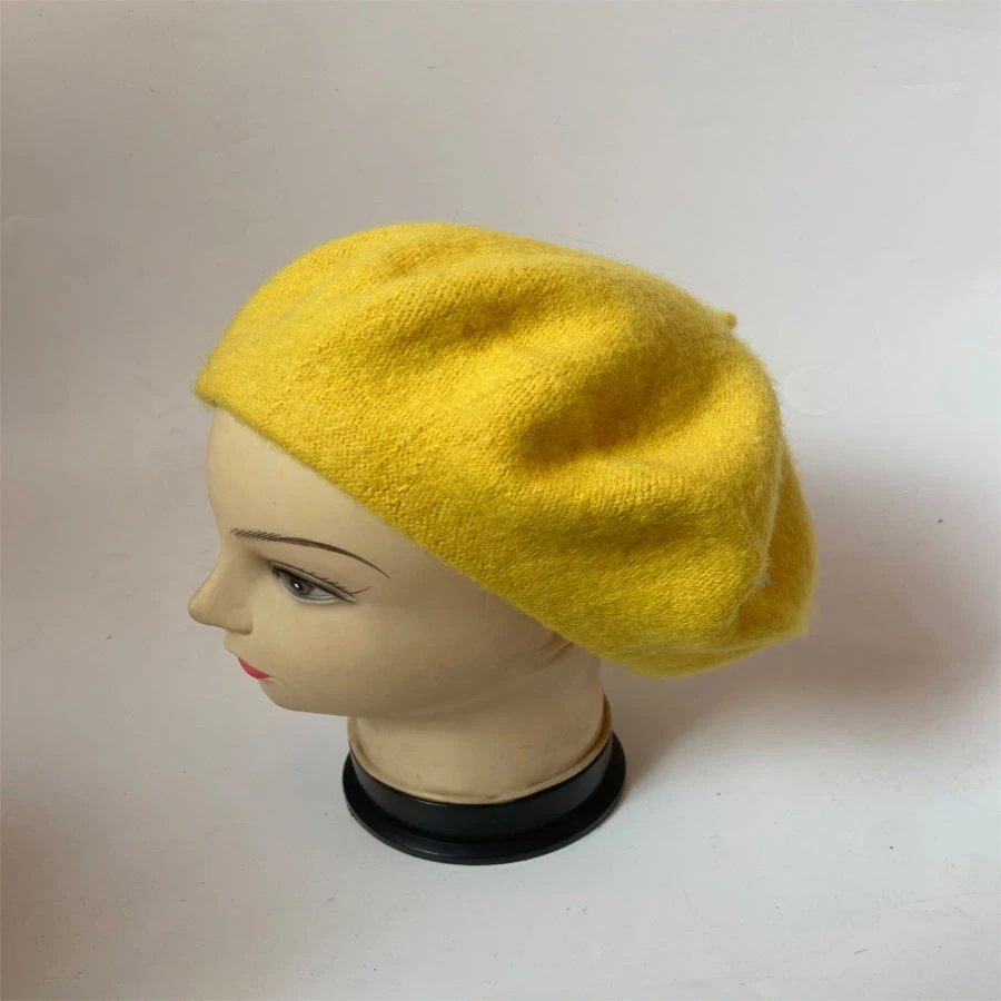 Béret Tricoté En Laine Acrylique Uni 10 Béret Tricoté En Laine Acrylique Uni – Image 8