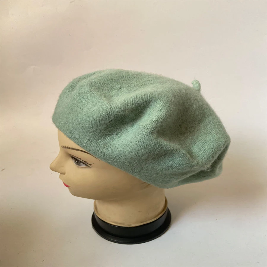 Béret Tricoté En Laine Acrylique Uni 18 Béret Tricoté En Laine Acrylique Uni – Image 16