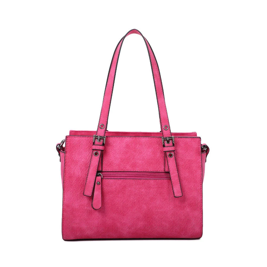 Sac à Main Zippé En Simili Cuir Texturé Et 2 Anses Réglables 9 Sac à Main Zippé En Simili Cuir Texturé Et 2 Anses Réglables – Image 7