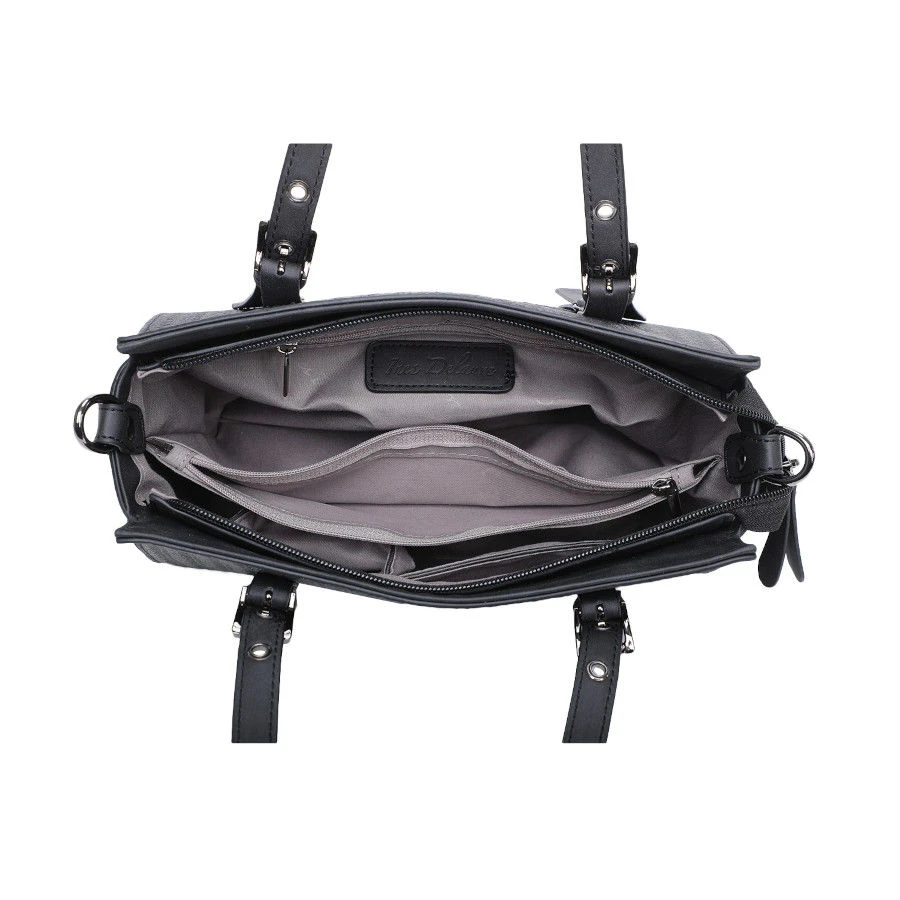 Sac à Main Zippé En Simili Cuir Texturé Et 2 Anses Réglables 18 Sac à Main Zippé En Simili Cuir Texturé Et 2 Anses Réglables – Image 16