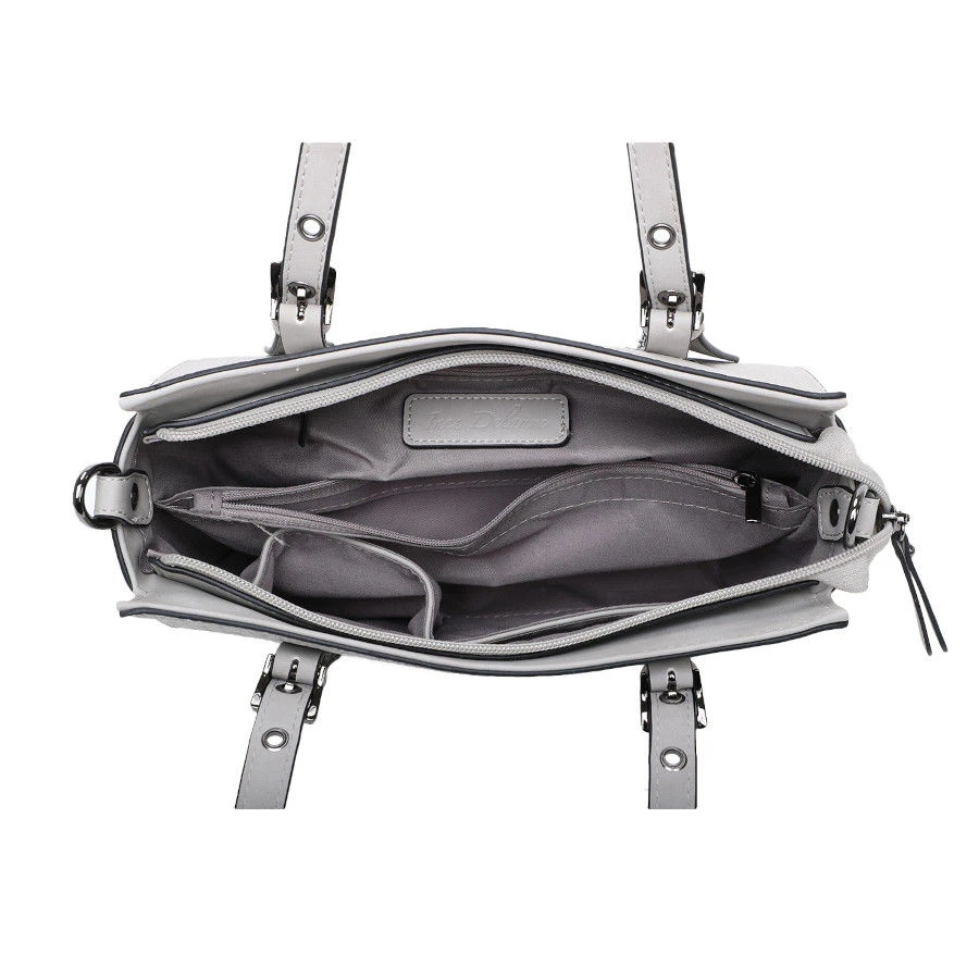 Sac à Main Zippé En Simili Cuir Texturé Et 2 Anses Réglables 22 Sac à Main Zippé En Simili Cuir Texturé Et 2 Anses Réglables – Image 20