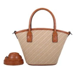 Sac à Main Zippé De Forme Trapèze Avec Motif Tressé -Accessoires De Mode pdtimg 4926892hd