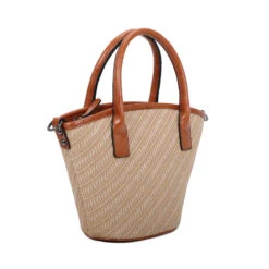 Sac à Main Zippé De Forme Trapèze Avec Motif Tressé -Accessoires De Mode pdtimg 4926893hd