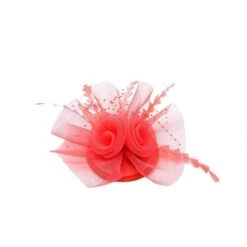 Bibi De Cérémonie En Voilage Avec Fleurs Et Finition Plumes Coloris MIX -Accessoires De Mode pdtimg 4928668hd