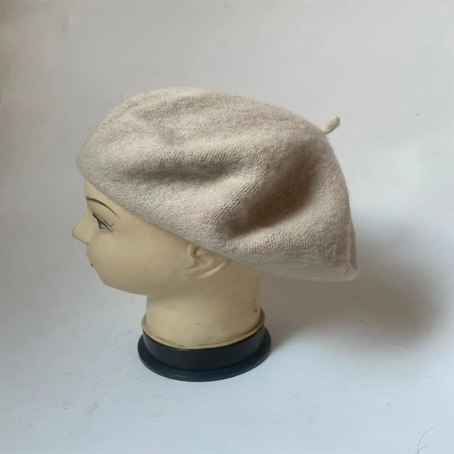 Béret Tricoté En Laine Acrylique Uni 4 Béret Tricoté En Laine Acrylique Uni – Image 2