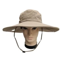 Chapeau Uni Large Bord Avec Cordon De Menton Réglable -Accessoires De Mode pdtimg 4930102hd