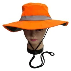Chapeau En Tissu Fluo Avec Une Bande Réfléchissante -Accessoires De Mode pdtimg 4930238hd