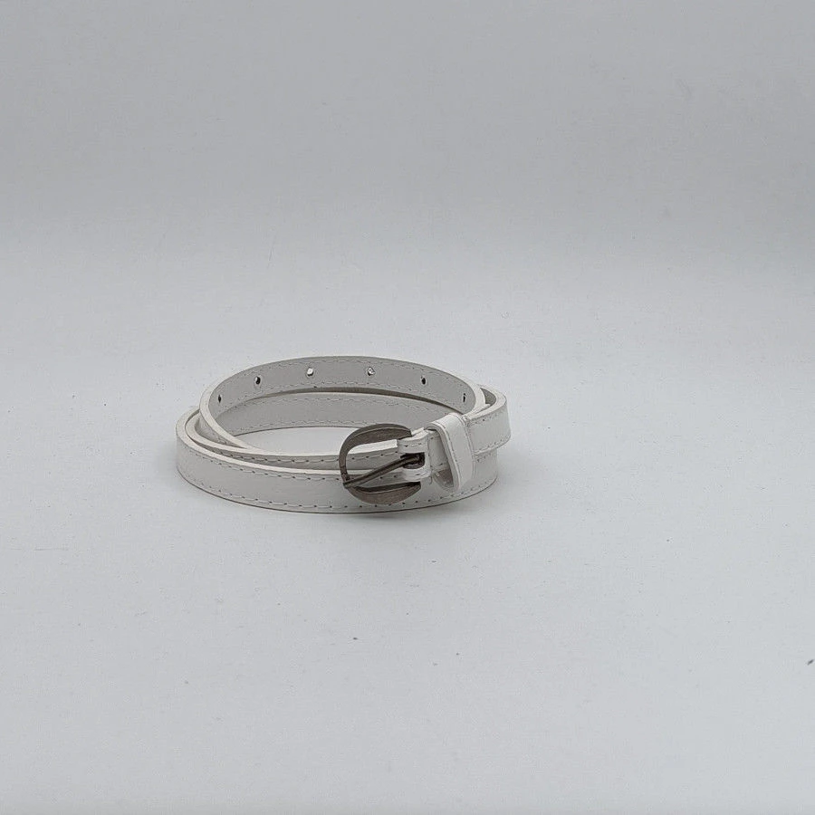 Ceinture Fine Simili Cuir Avec Boucle Ardillon En Métal Coloris Assortie 4 Ceinture Fine Simili Cuir Avec Boucle Ardillon En Métal Coloris Assortie – Image 2