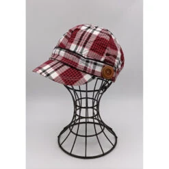 Casquette Gavroche Carreaux Décorée D’un Bouton -Accessoires De Mode pdtimg 4941361hd