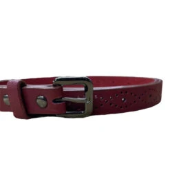 Ceinture En Imitation Cuir Ornée Avec Motifs Perforés -Accessoires De Mode pdtimg 4941414hd