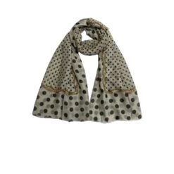 Écharpe Tissée En Viscose Et Coton Avec Imprimé à Pois -Accessoires De Mode pdtimg 4941694hd