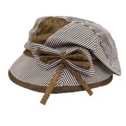 Chapeau à Motif Fines Rayures Avec Nœud Papillon Coloris MIX -Accessoires De Mode pdtimg 4941705hd