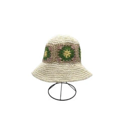 Chapeau Souple En Papier Avec Fleurs En Crochet Ajouré -Accessoires De Mode pdtimg 4948275hd