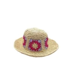 Chapeau Souple En Papier Avec Fleurs En Crochet Ajouré -Accessoires De Mode pdtimg 4948276hd
